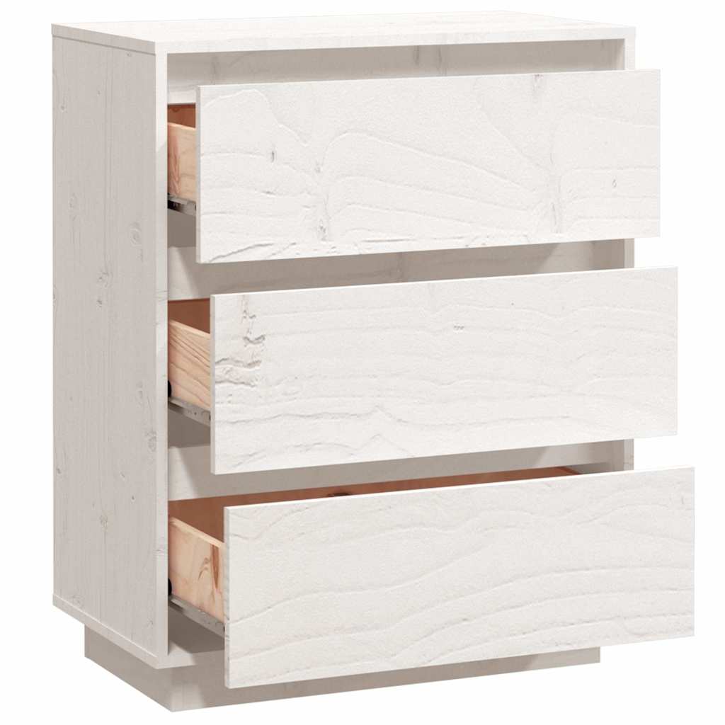 Sideboard Weiß 60x34x75 cm Massivholz Kiefer