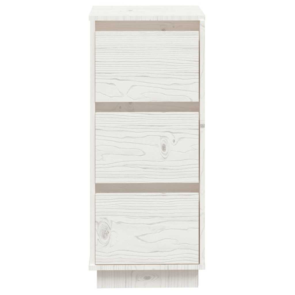 Sideboard Weiß 32x34x75 cm Massivholz Kiefer