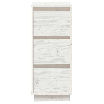 Sideboard Weiß 32x34x75 cm Massivholz Kiefer