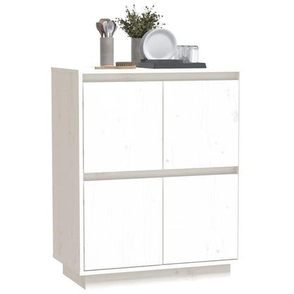 Sideboard Weiß 60x34x75 cm Massivholz Kiefer