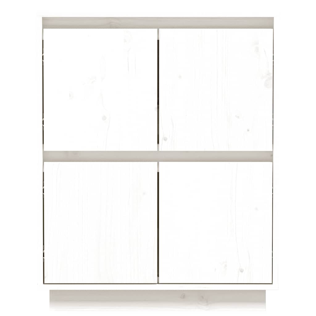 Sideboard Weiß 60x34x75 cm Massivholz Kiefer