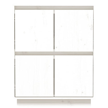 Sideboard Weiß 60x34x75 cm Massivholz Kiefer