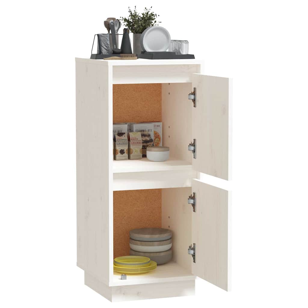 Sideboard Weiß 31,5x34x75 cm Massivholz Kiefer