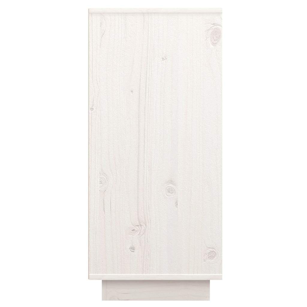 Sideboard Weiß 60x34x75 cm Massivholz Kiefer