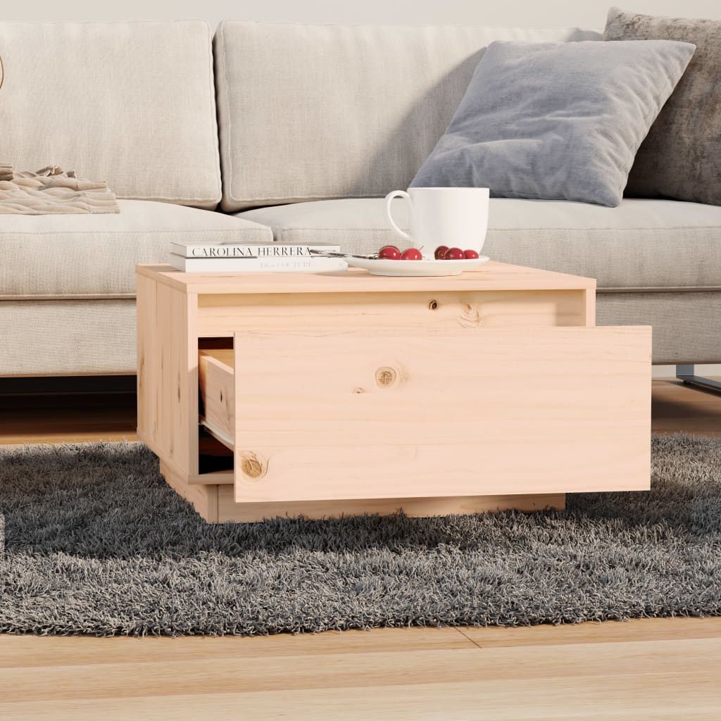 Table basse 55x56x32 cm en bois de pin massif