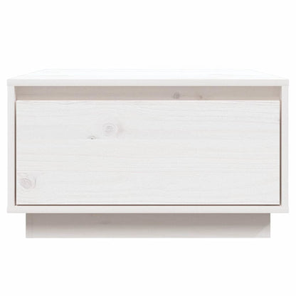 Couchtisch Weiß 55x56x32 cm Massivholz Kiefer