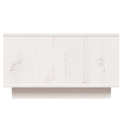 Couchtisch Weiß 55x56x32 cm Massivholz Kiefer