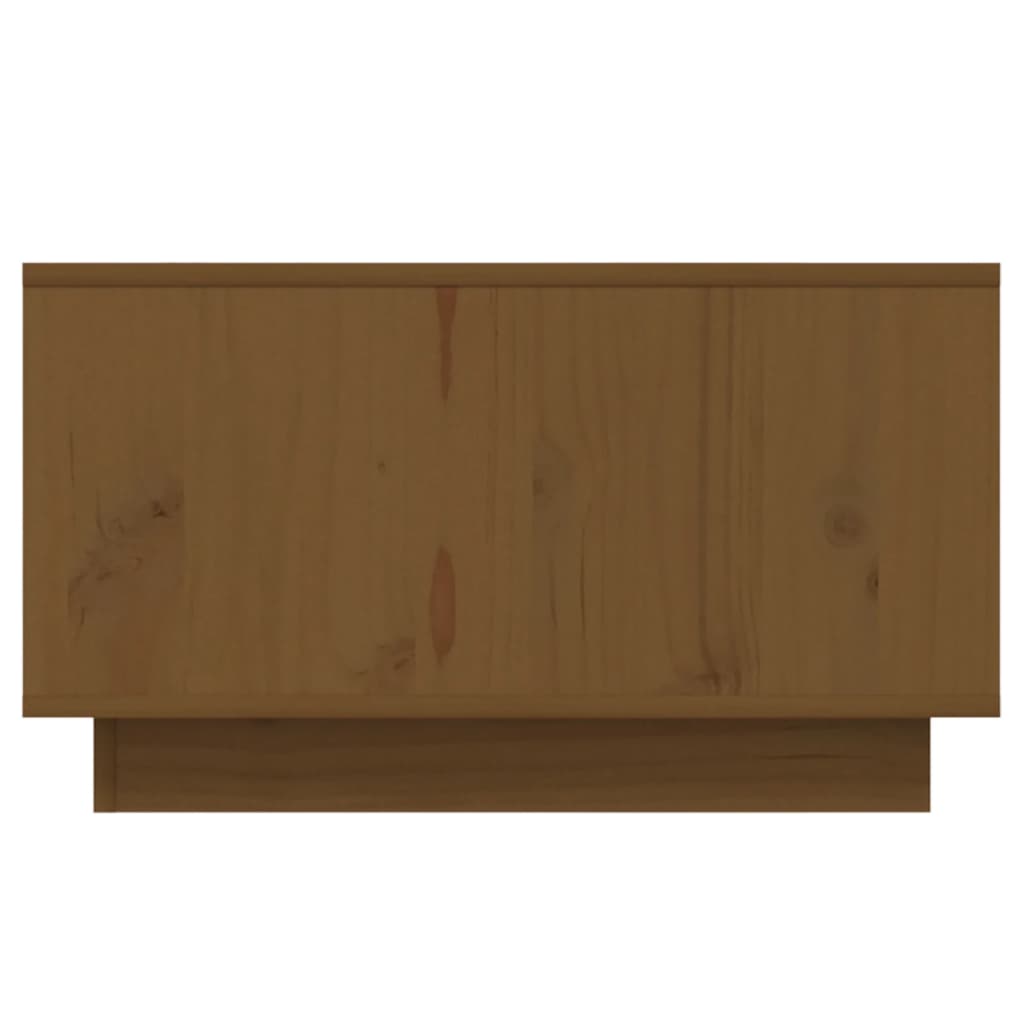 Table basse marron miel 55x56x32 cm en bois de pin massif