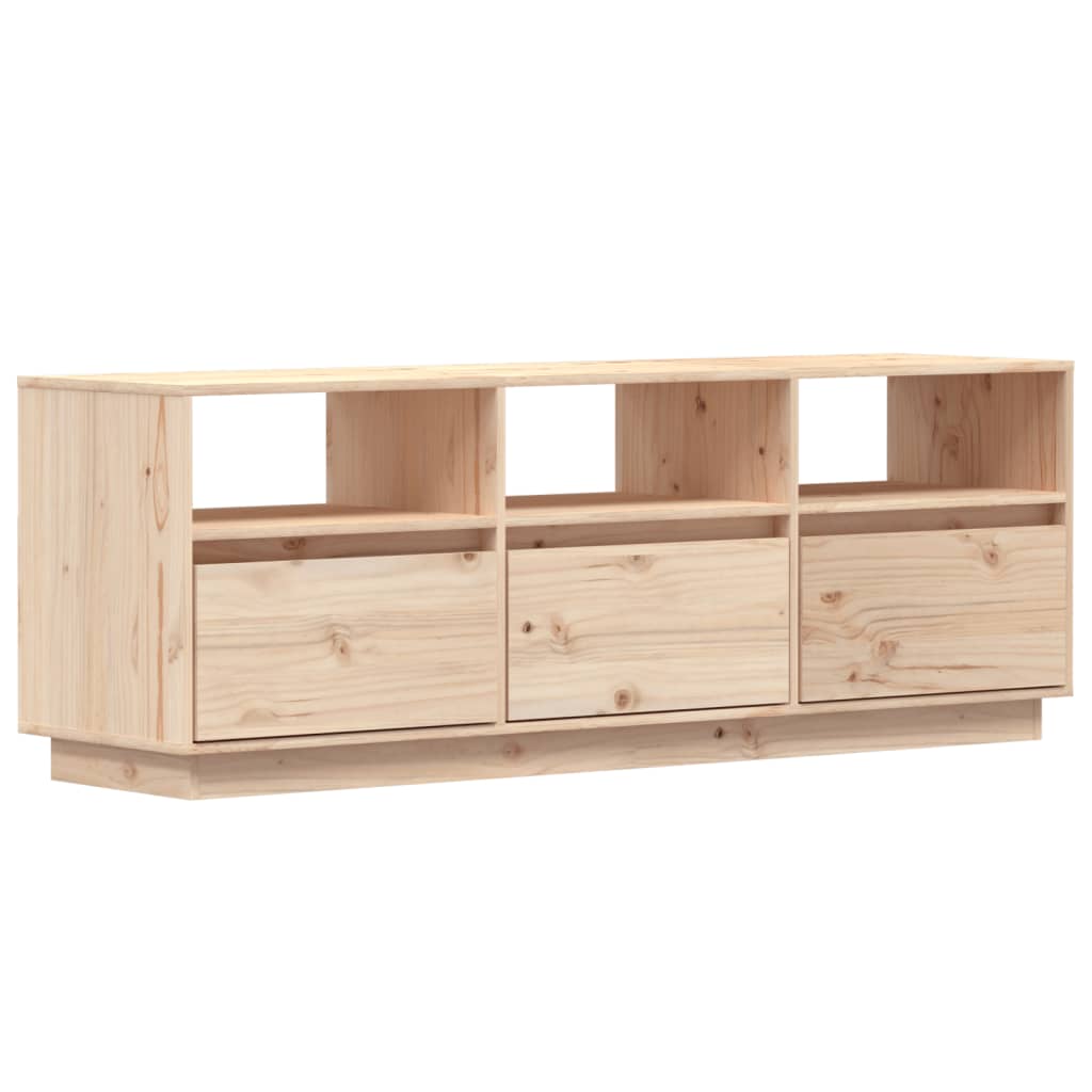 TV-Schrank 140x37x50 cm Massivholz Kiefer