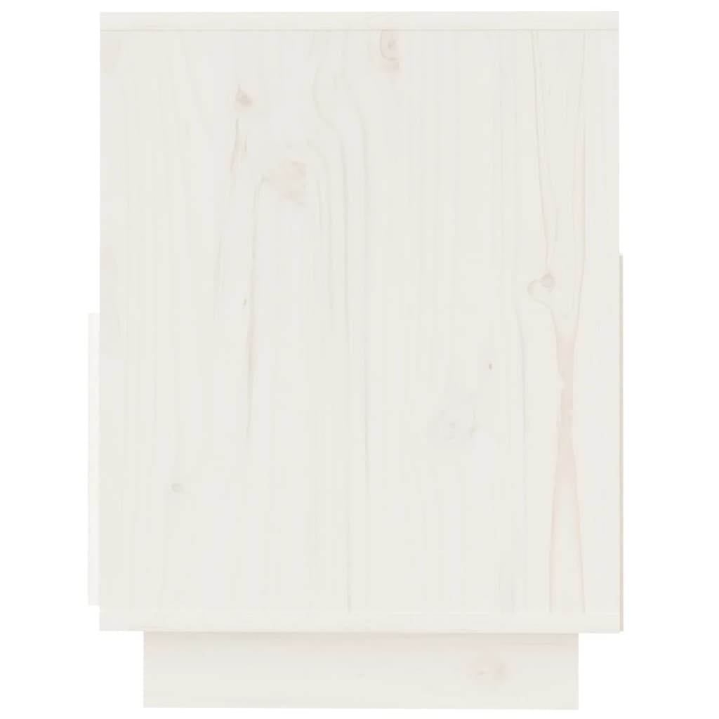 Meuble TV blanc 140x37x50 cm en bois de pin massif