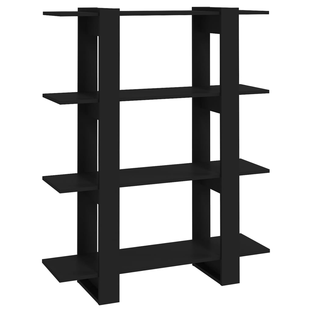 Bookshelf/Room Divider Black 100x30x123.5 cm