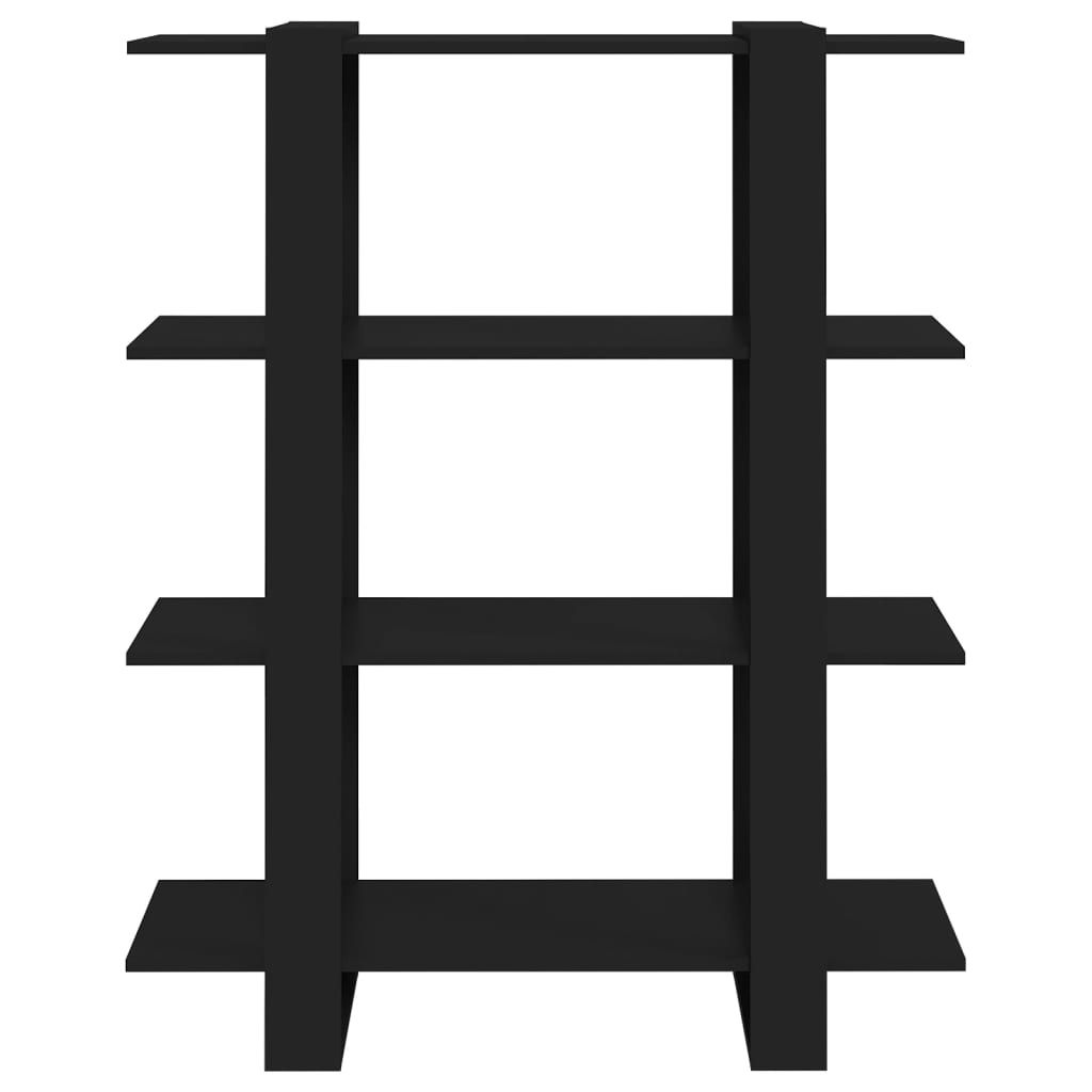 Bookshelf/Room Divider Black 100x30x123.5 cm