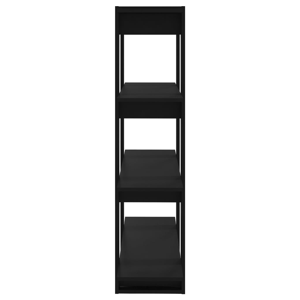 Bookshelf/Room Divider Black 100x30x123.5 cm