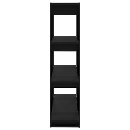 Bücherregal/Raumteiler Schwarz 100x30x123,5 cm