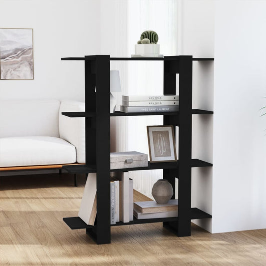 Bookshelf/Room Divider Black 100x30x123.5 cm