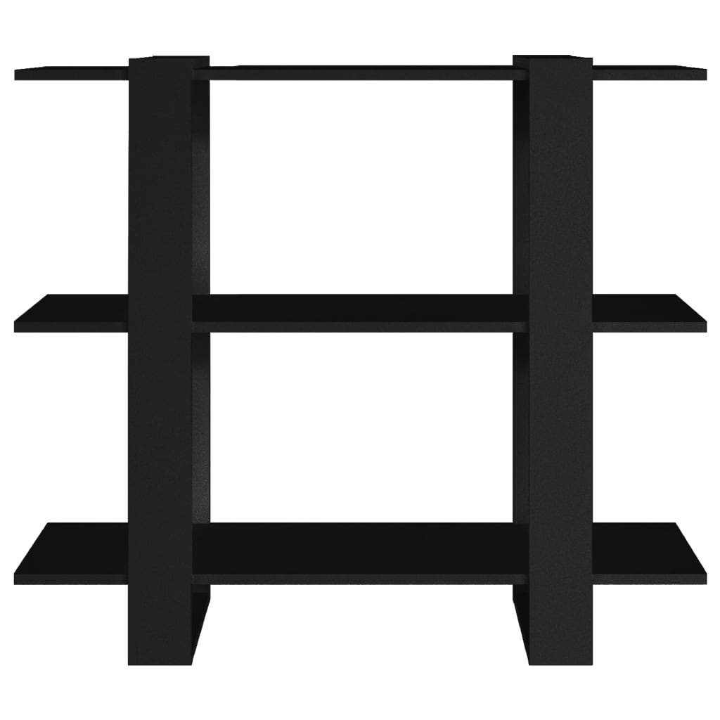 Bookshelf/Room Divider Black 100x30x87 cm
