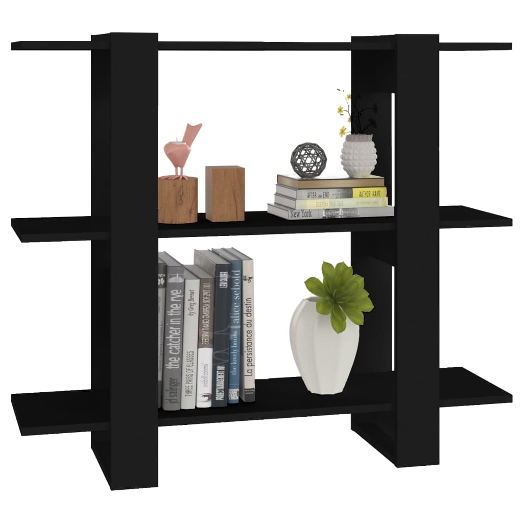 Bookshelf/Room Divider Black 100x30x87 cm