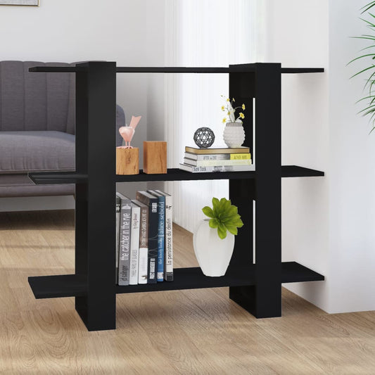Bookshelf/Room Divider Black 100x30x87 cm