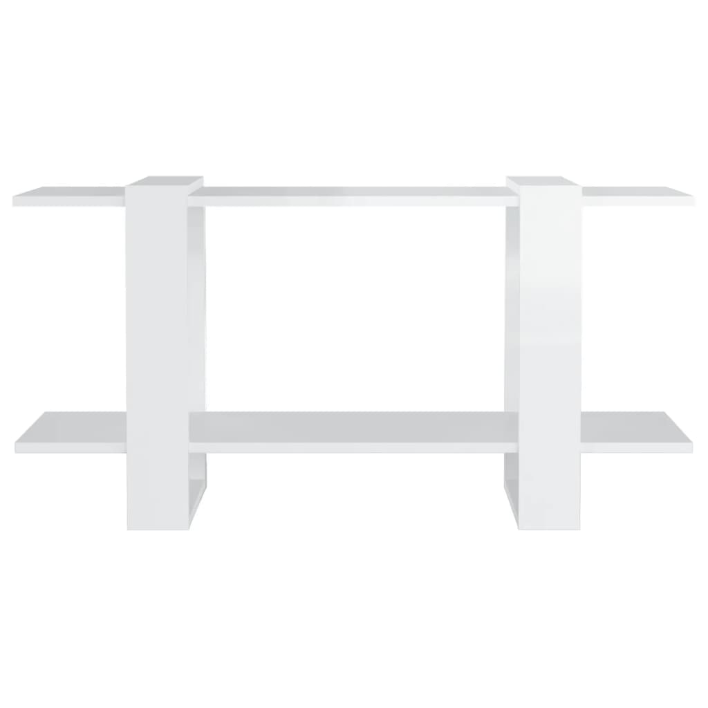Bookshelf High Gloss White 100x30x51 cm Wood Material