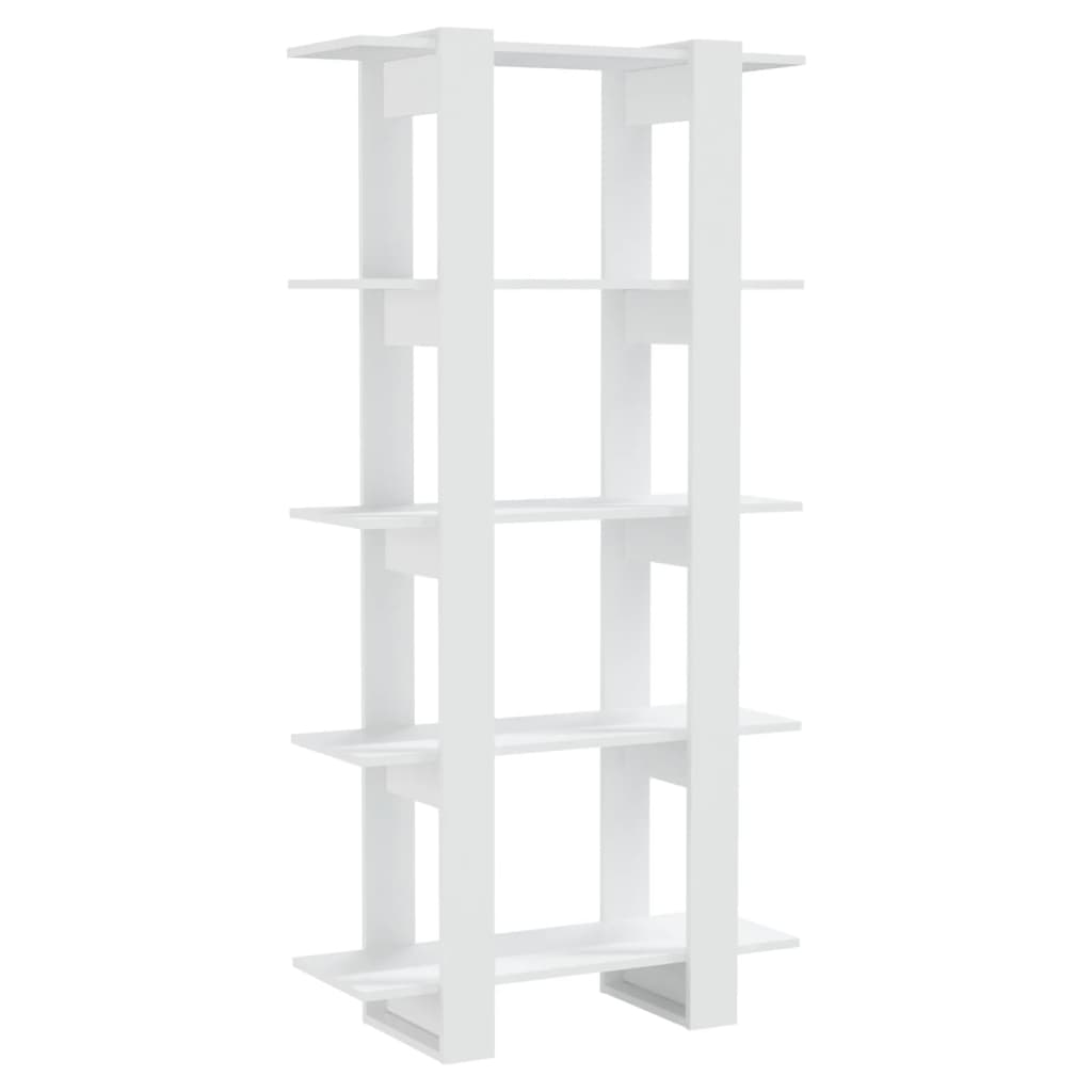 Bookshelf/Room Divider White 80x30x160 cm Wood Material