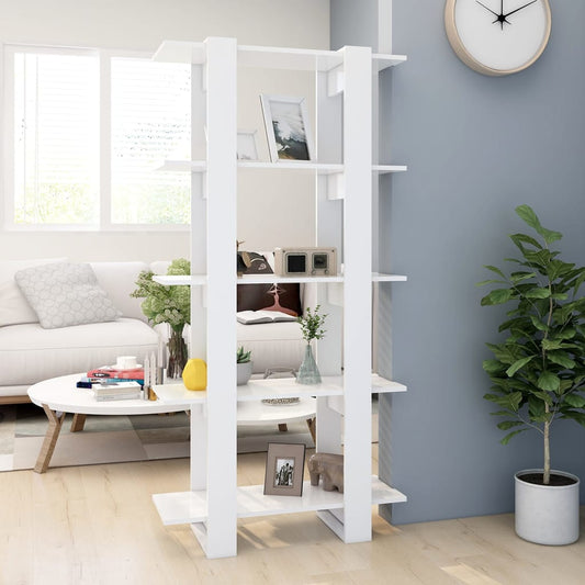 Bookshelf/Room Divider White 80x30x160 cm Wood Material