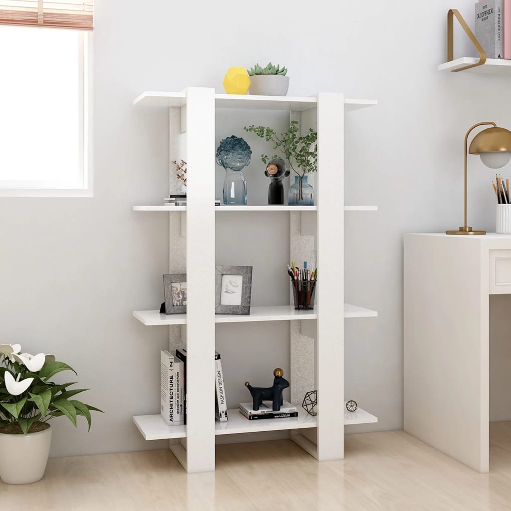 Bookshelf/Room Divider White 80x30x123.5 cm