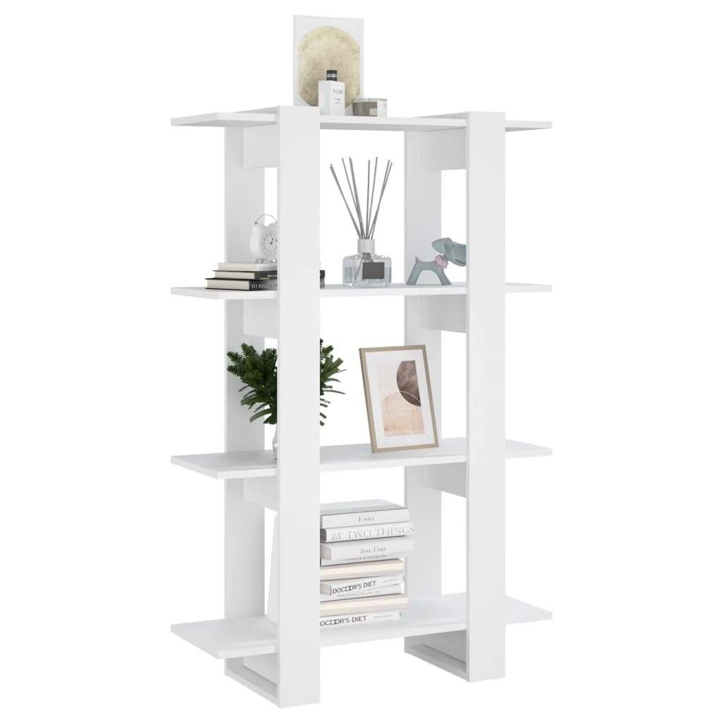 Bookshelf/Room Divider White 80x30x123.5 cm
