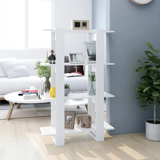 Bookshelf/Room Divider White 80x30x123.5 cm