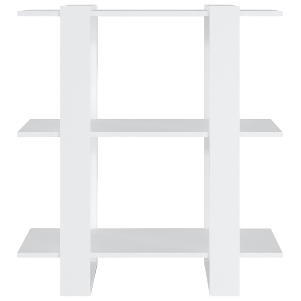 Bookshelf/Room Divider White 80x30x87 cm
