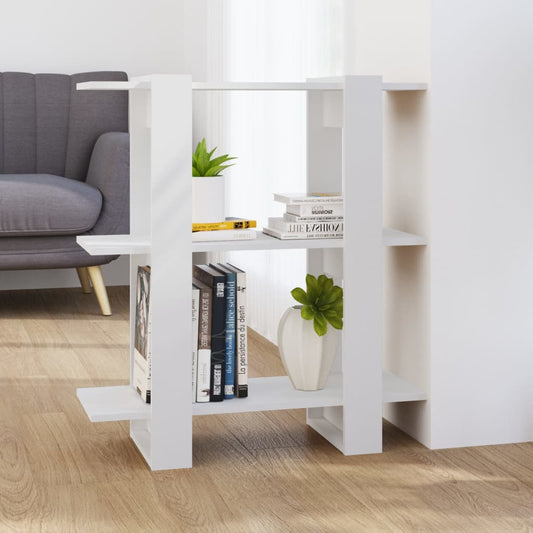 Bookshelf/Room Divider White 80x30x87 cm