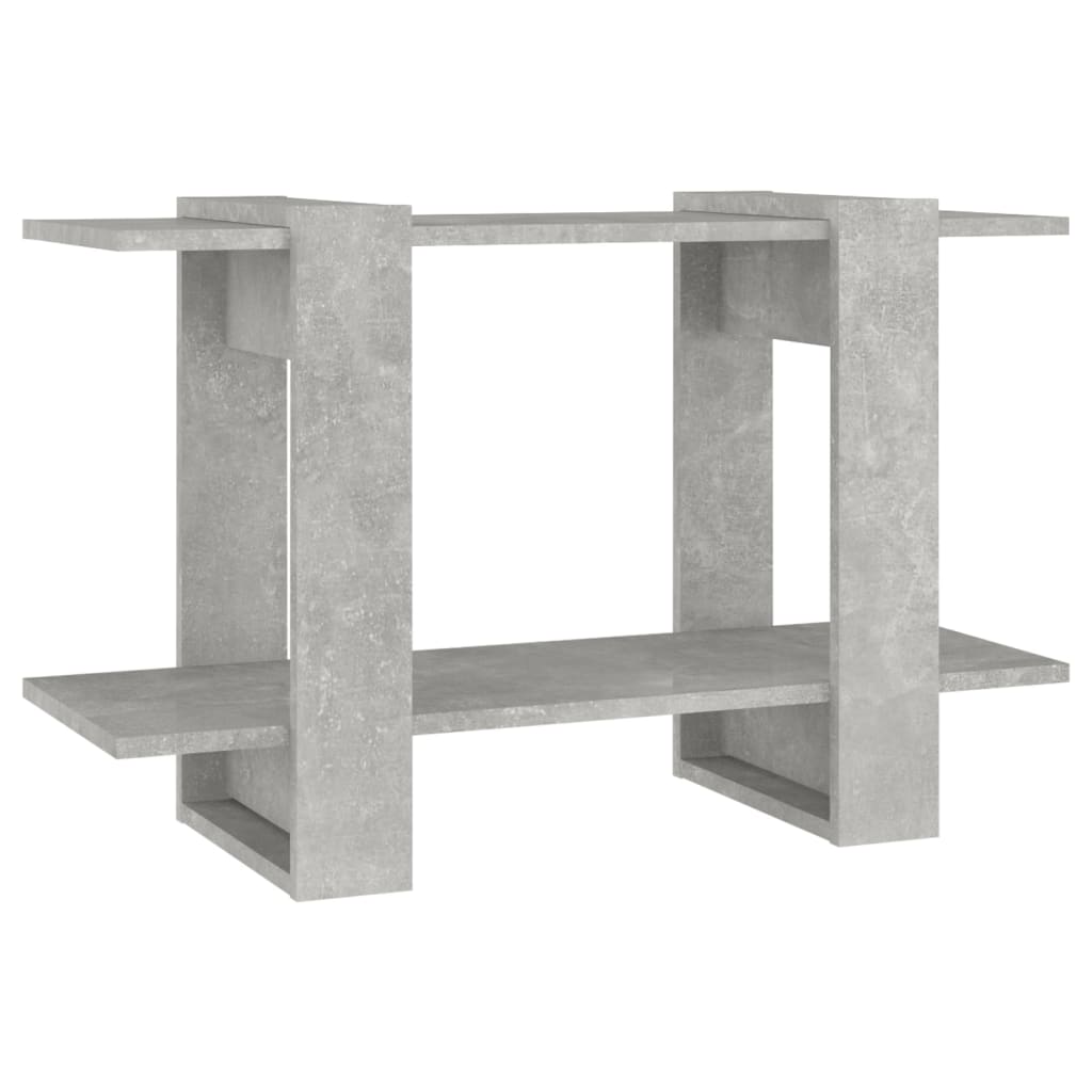 Bibliothèque/séparateur de pièce gris béton 80x30x51 cm