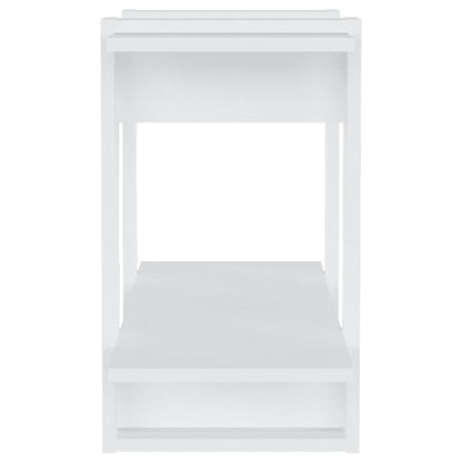 Bücherregal/Raumteiler Hochglanz-Weiß 80x30x51 cm