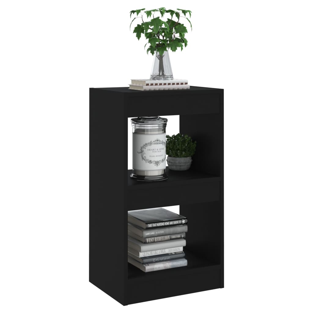 Bookshelf/Room Divider Black 40x30x72 cm