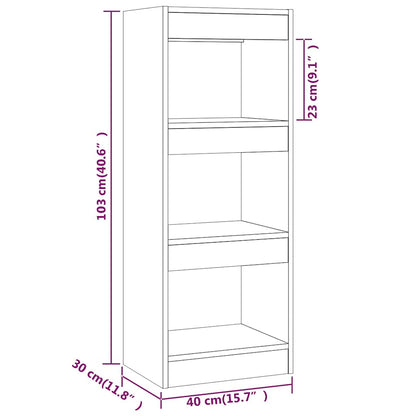 Bücherregal/Raumteiler Weiß 40x30x103 cm Holzwerkstoff
