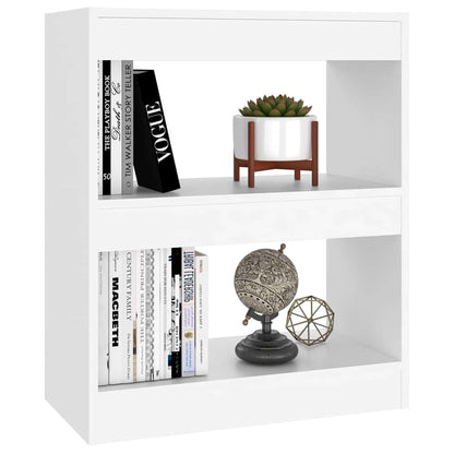 Bücherregal/Raumteiler Weiß 60x30x72 cm