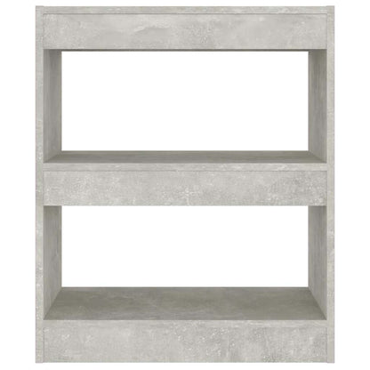Bücherregal/Raumteiler Betongrau 60x30x72 cm