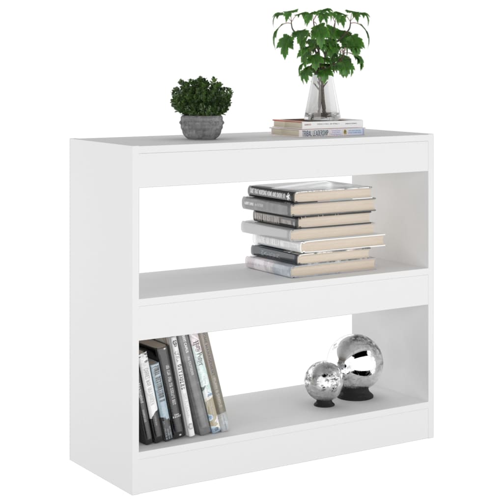 Bookshelf/Room Divider White 80x30x72 cm