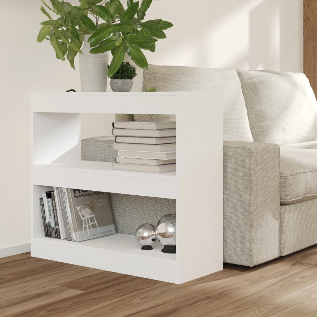 Bookshelf/Room Divider White 80x30x72 cm