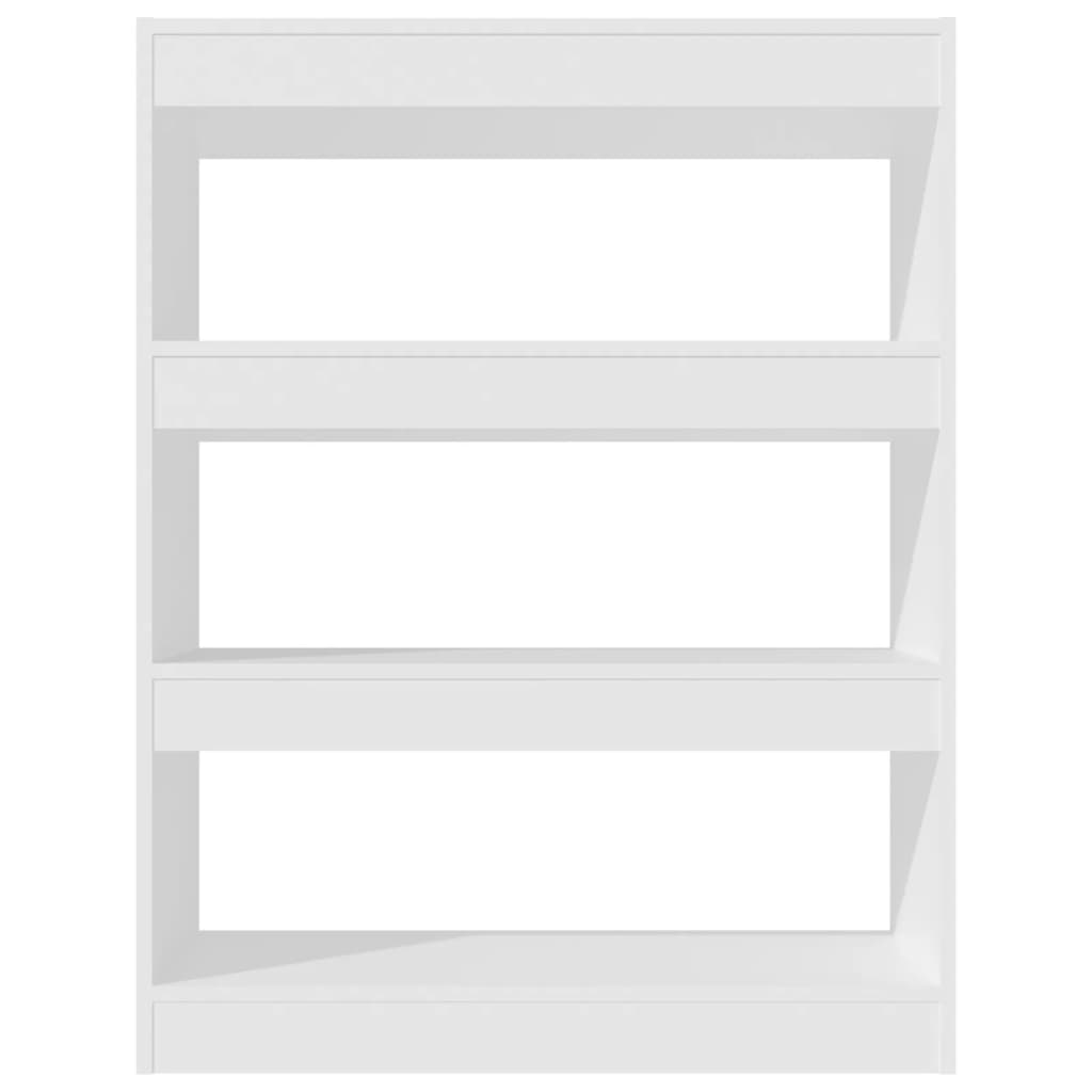 Bookshelf/Room Divider White 80x30x103 cm Wood Material