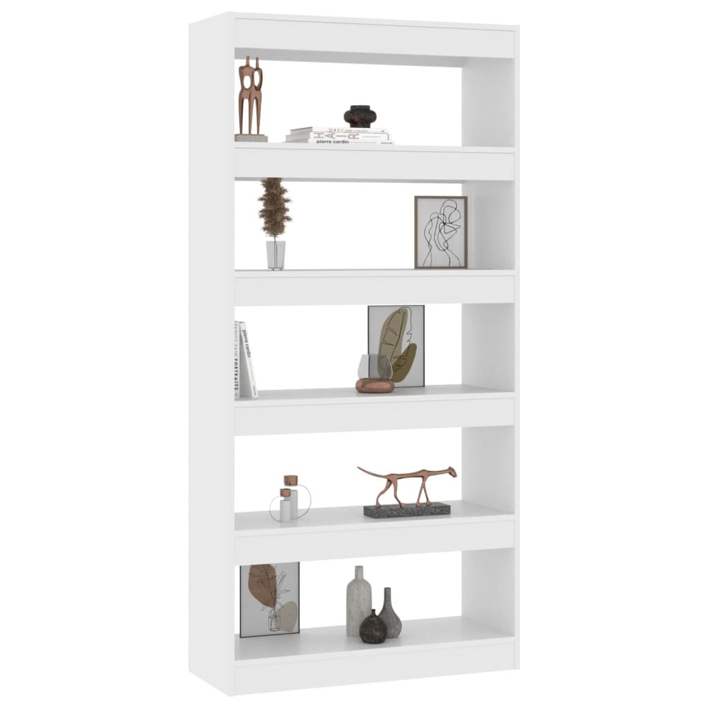 Bookshelf/Room Divider White 80x30x166 cm Wood Material