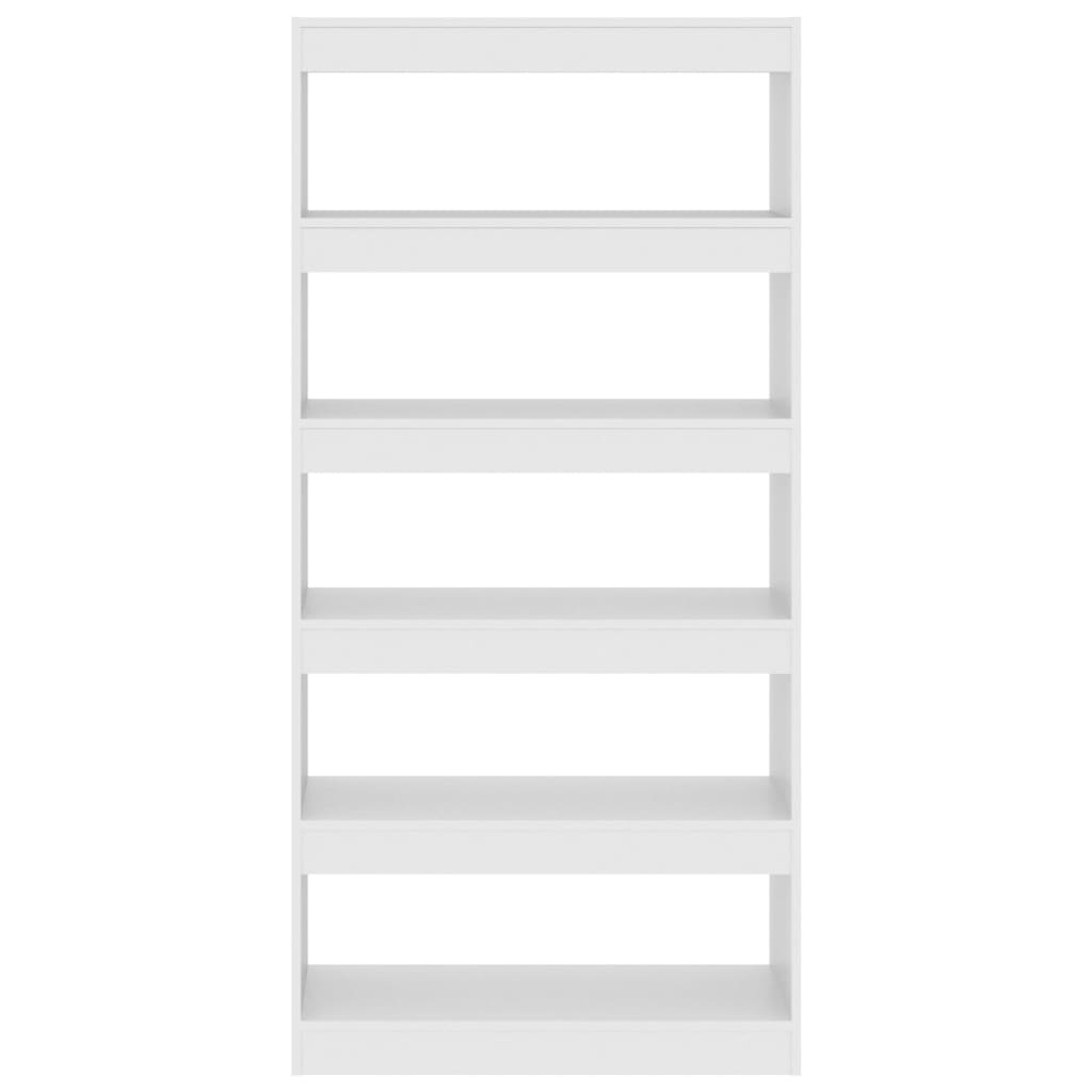Bookshelf/Room Divider White 80x30x166 cm Wood Material