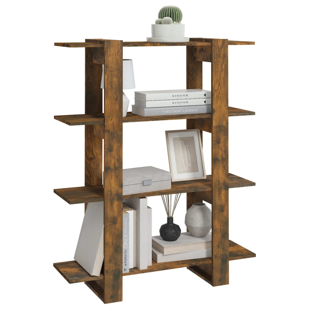 Bookshelf/Room Divider Smoked Oak 100x30x123.5 cm