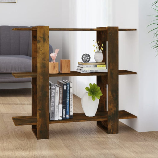 Bookshelf/Room Divider Smoked Oak 100x30x87 cm