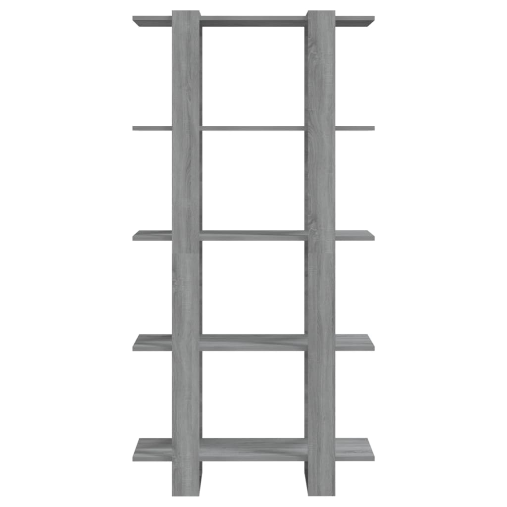 Bibliothèque/séparateur de pièce gris Sonoma 80x30x160 cm matériau bois