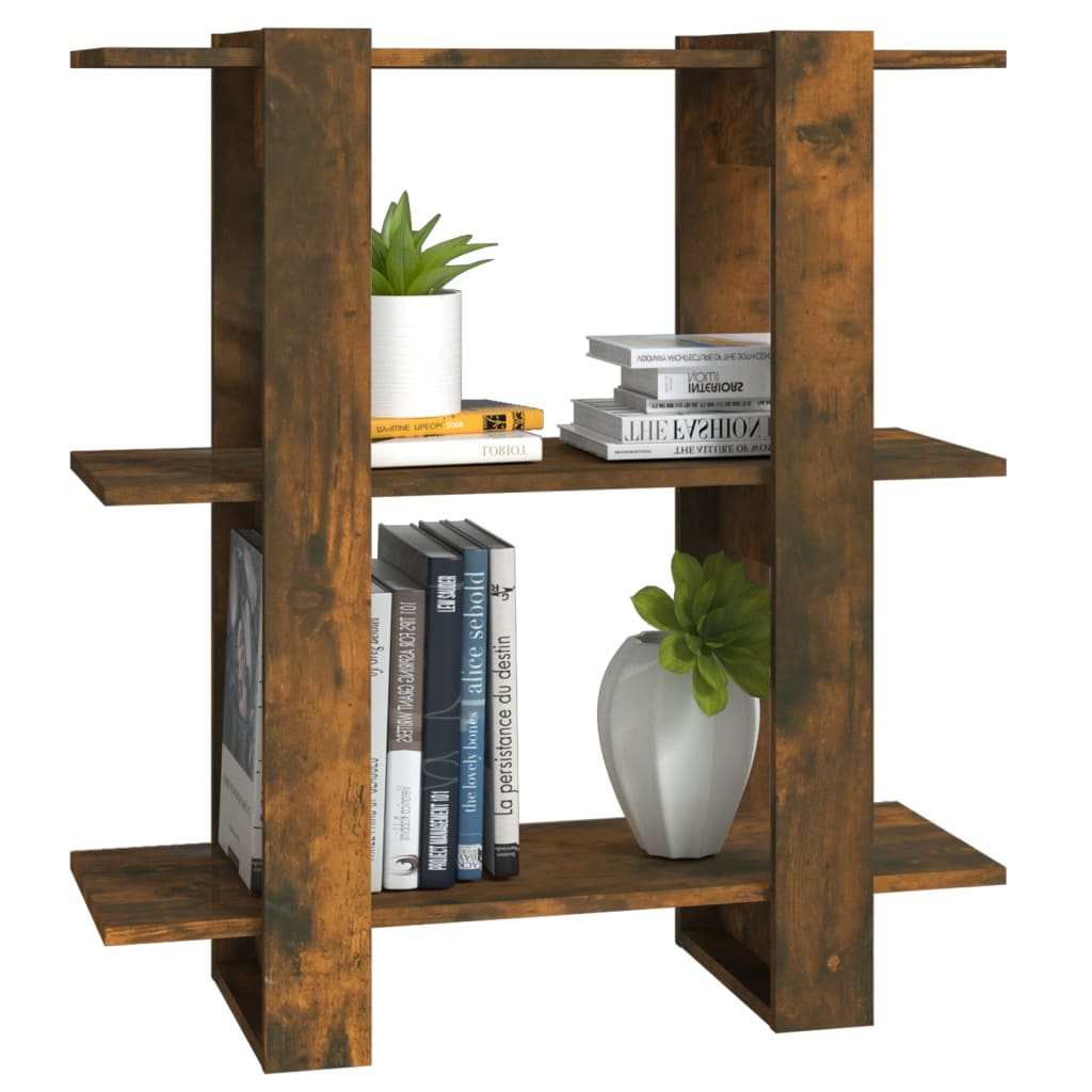 Bookshelf/Room Divider Smoked Oak 80x30x87 cm
