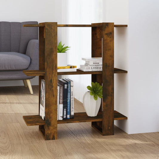 Bookshelf/Room Divider Smoked Oak 80x30x87 cm