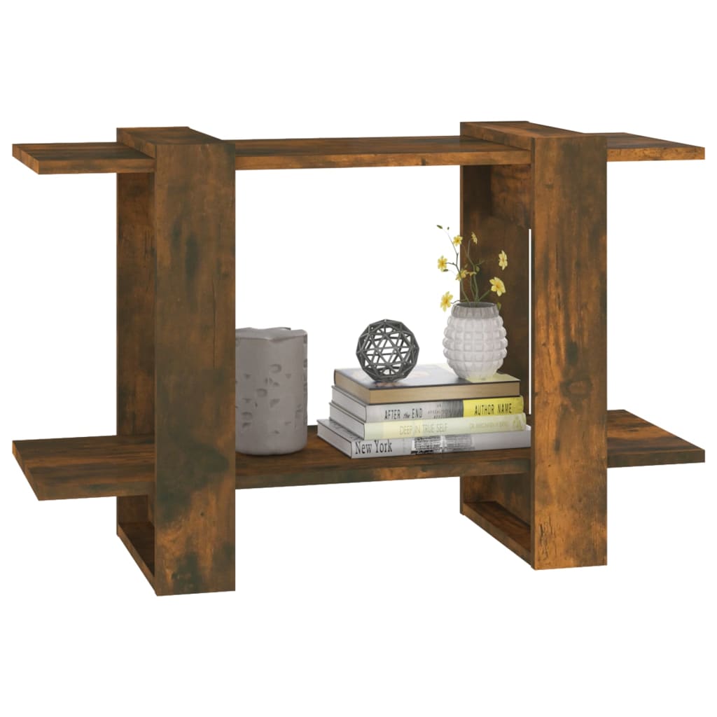 Bookshelf/Room Divider Smoked Oak 80x30x51 cm