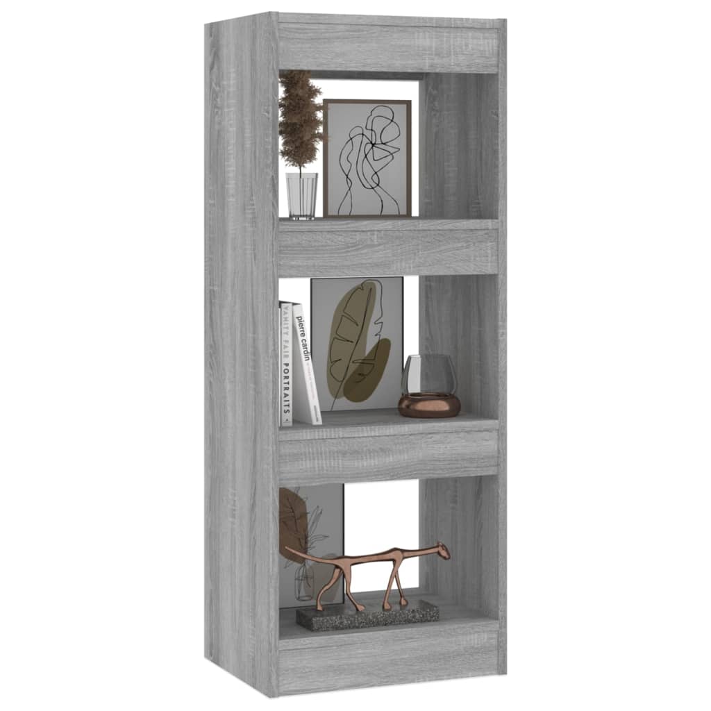 Bibliothèque/séparateur de pièce gris Sonoma 40x30x103 cm en bois
