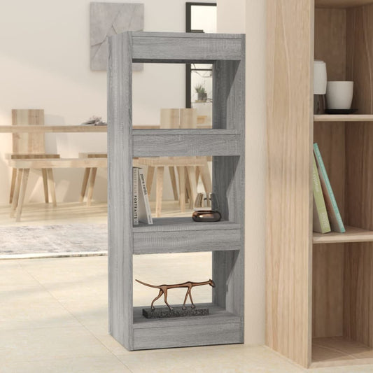 Bibliothèque/séparateur de pièce gris Sonoma 40x30x103 cm en bois