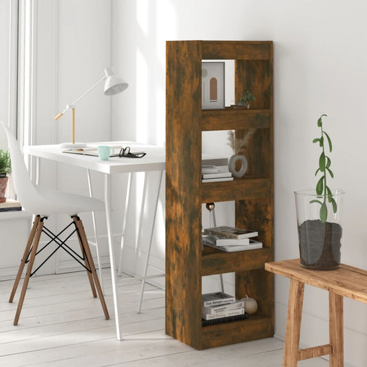 Bookshelf/Room Divider Smoked Oak 40x30x135 cm